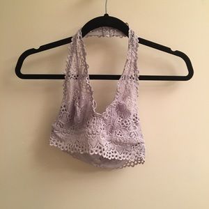 Grey Aerie Boho lace halter bralette